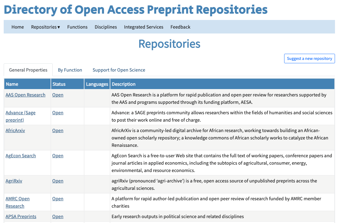 illustration DOAPR : a new directory for preprints servers
