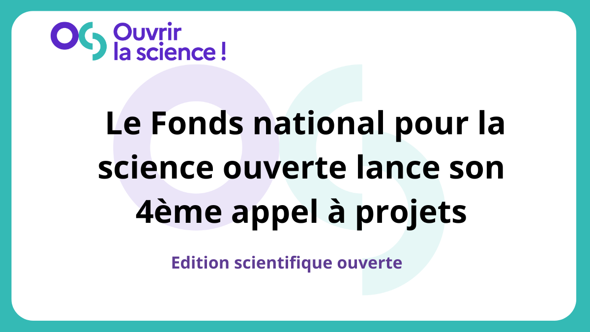 illustration Quatrième appel à projets du Fonds national pour la science ouverte 